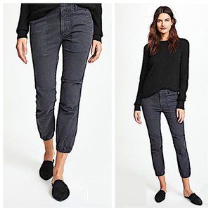 Nili Lotan Cropped French Military Pants in Carbon